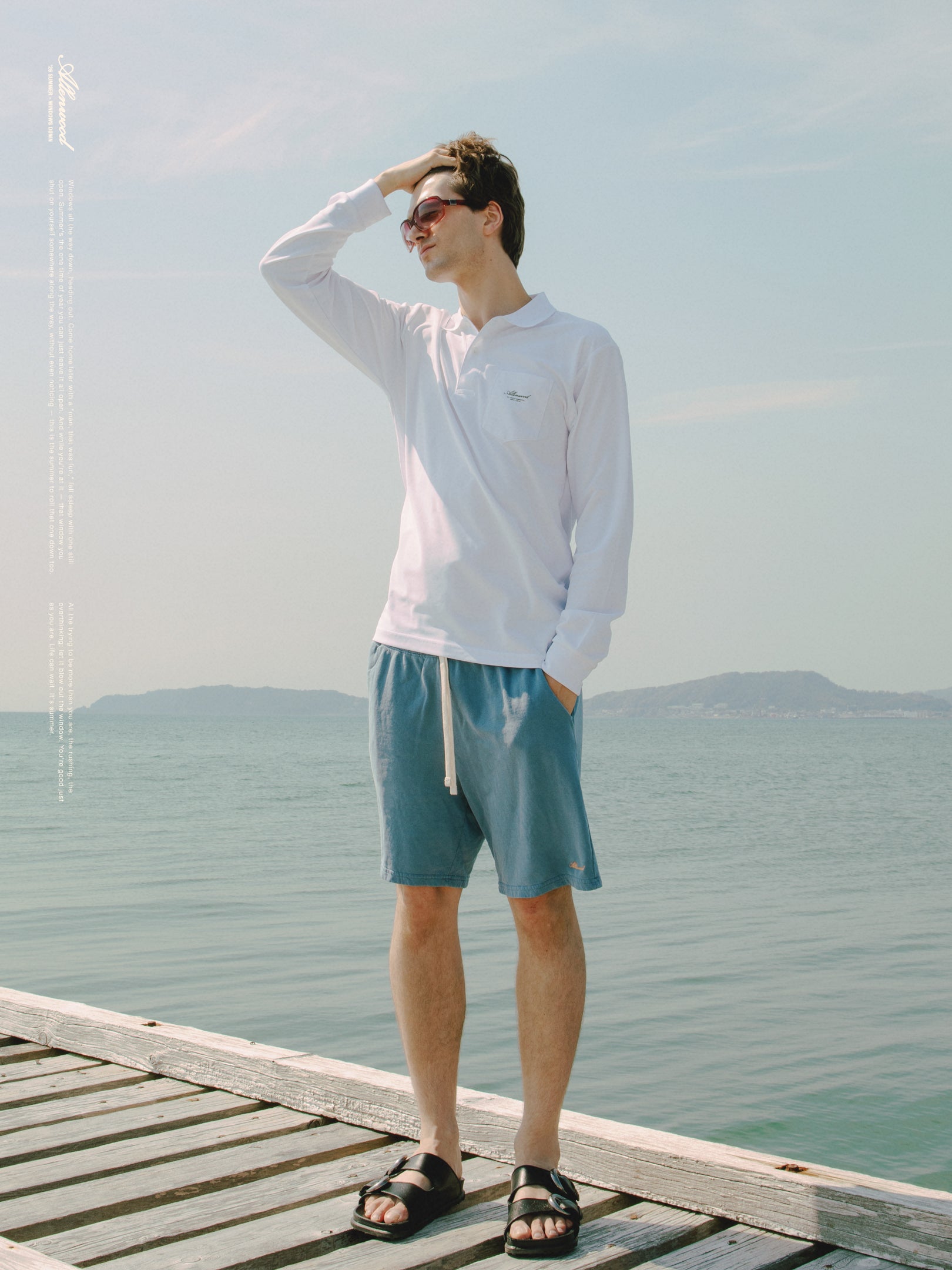 Garment Dyed Sweat Shorts [Blue Jean]