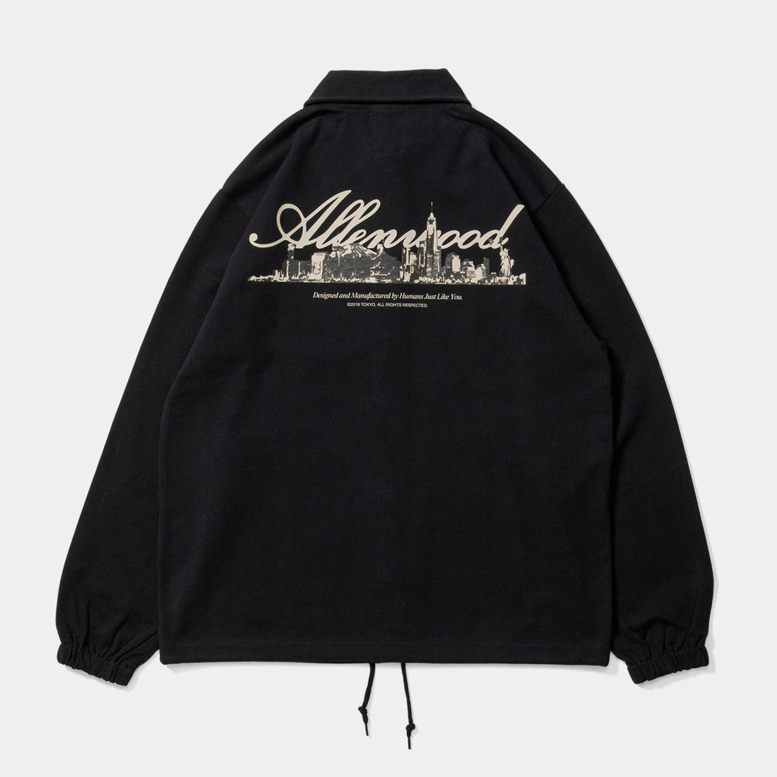 "Home" Cotton Coach Jacket [Black]