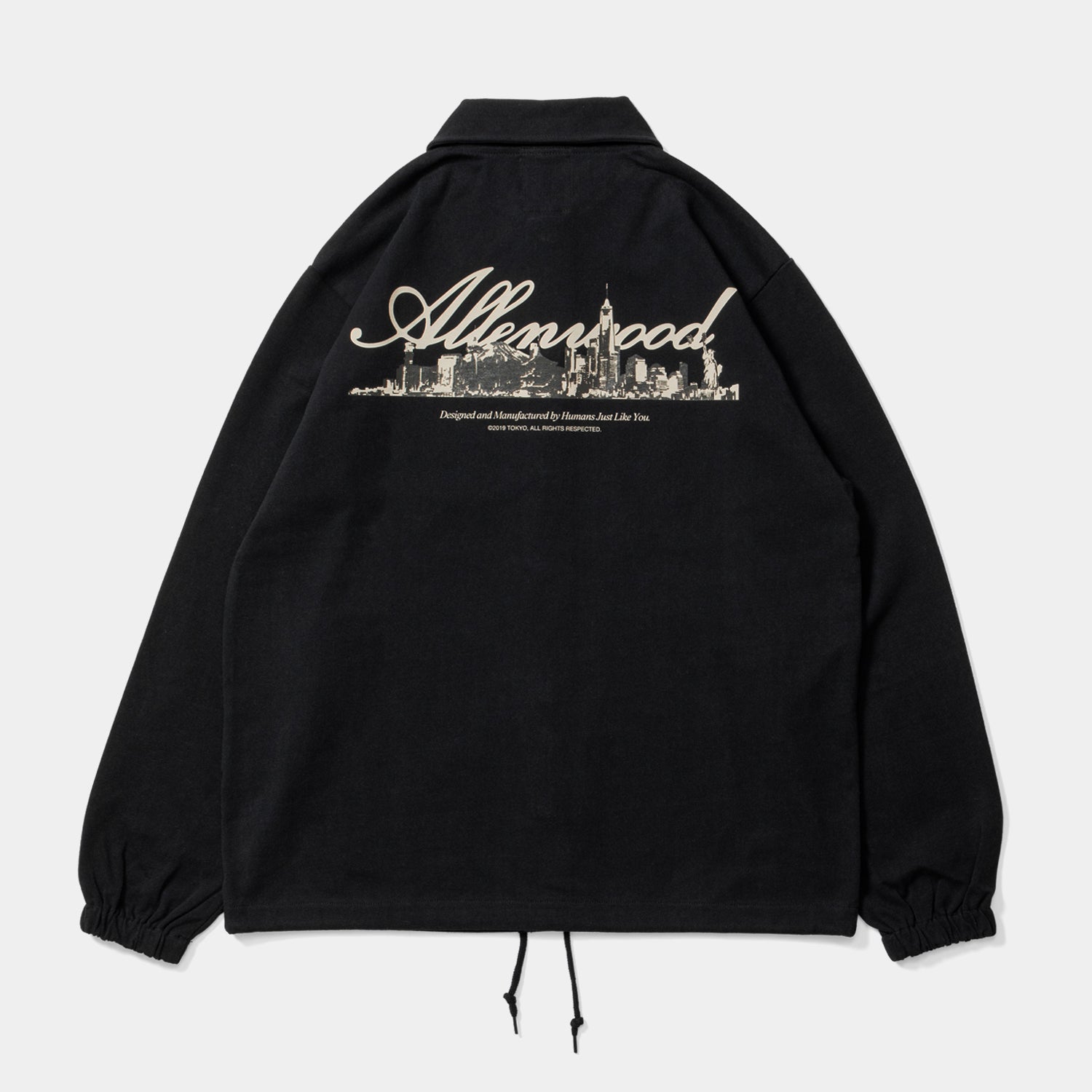 "Home" Cotton Coach Jacket [Black]