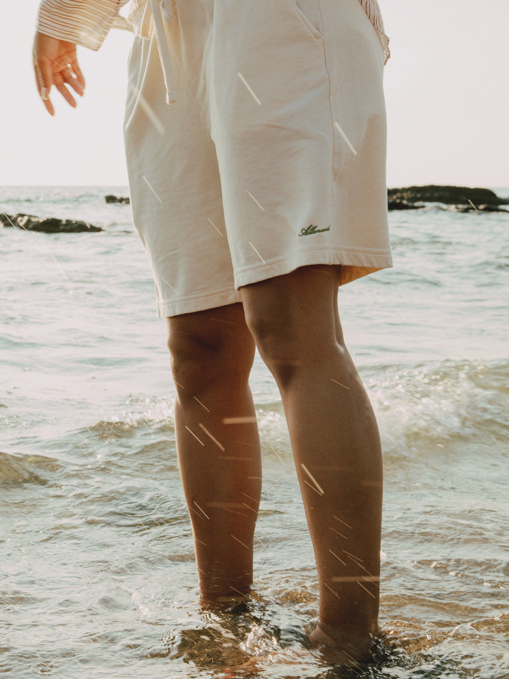 Garment Dyed Sweat Shorts [Ivory]