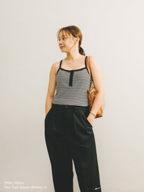 Two Tuck Slacks [Black]