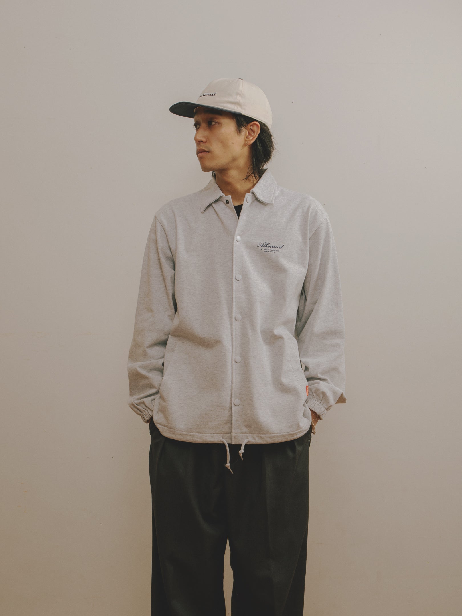 "Home" Cotton Coach Jacket [Ash Gray]