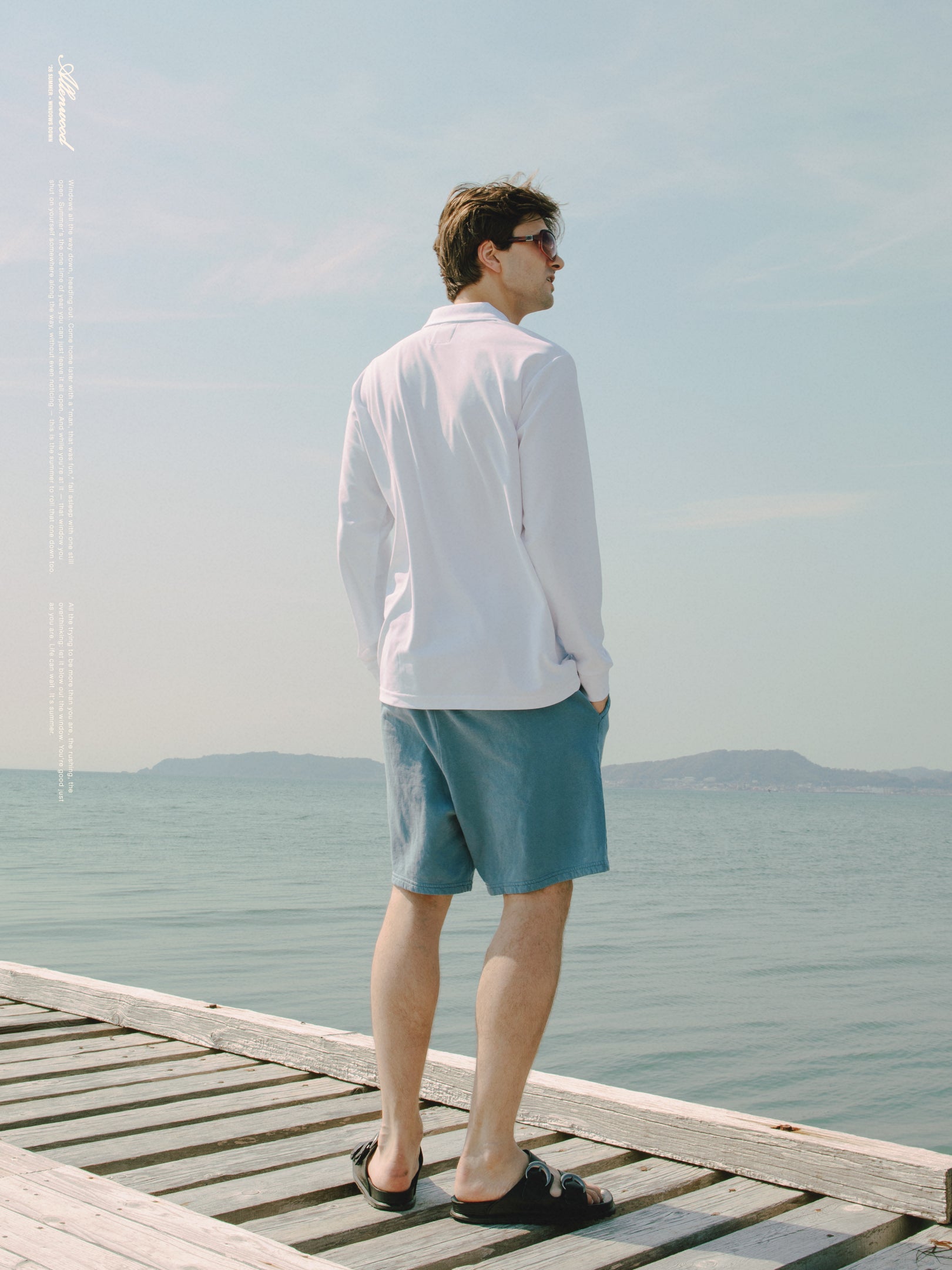 Garment Dyed Sweat Shorts [Blue Jean]