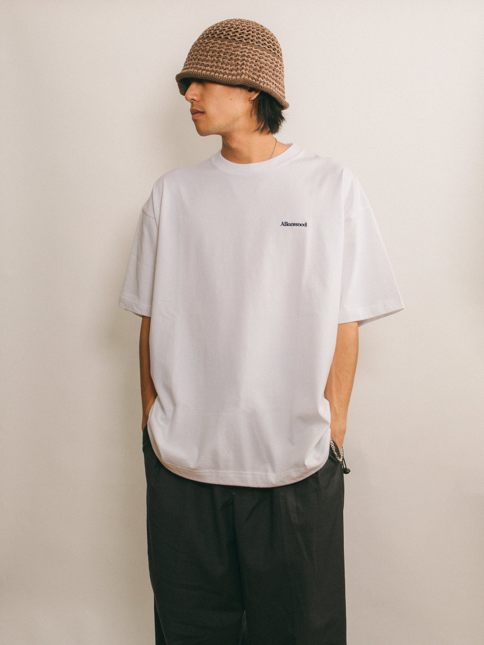 Logo Drawcord Tee [White]