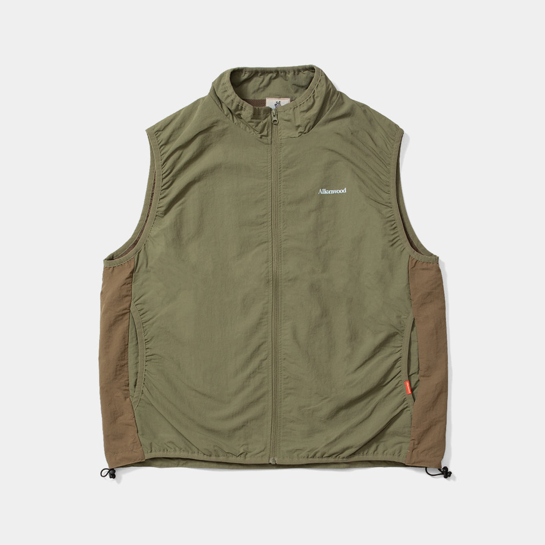 Nylon Packable Vest [Moss/Light Brown]