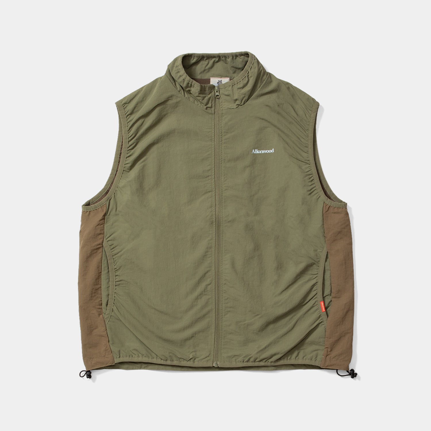 Nylon Packable Vest [Moss/Light Brown]