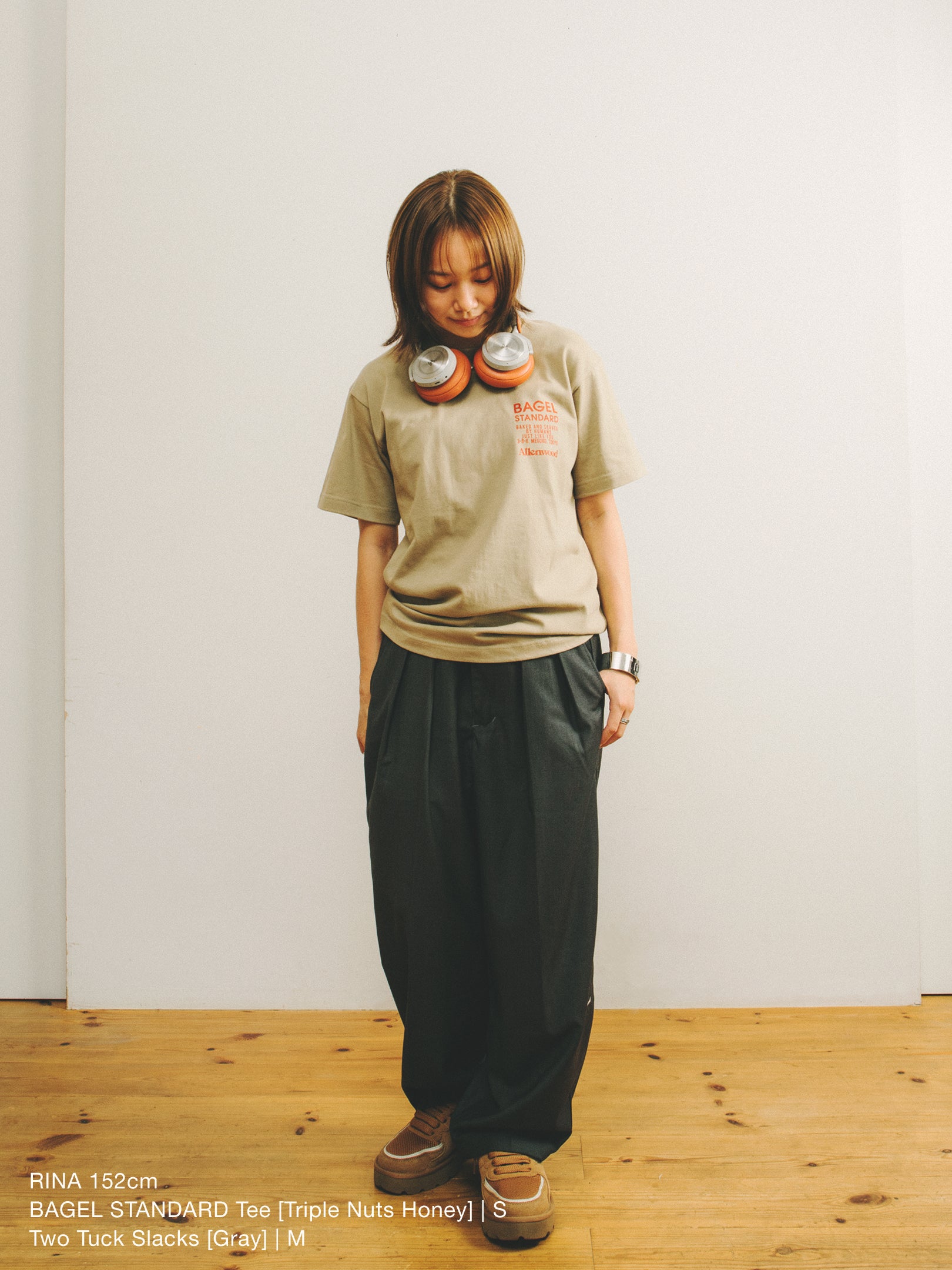 Two Tuck Slacks [Gray]