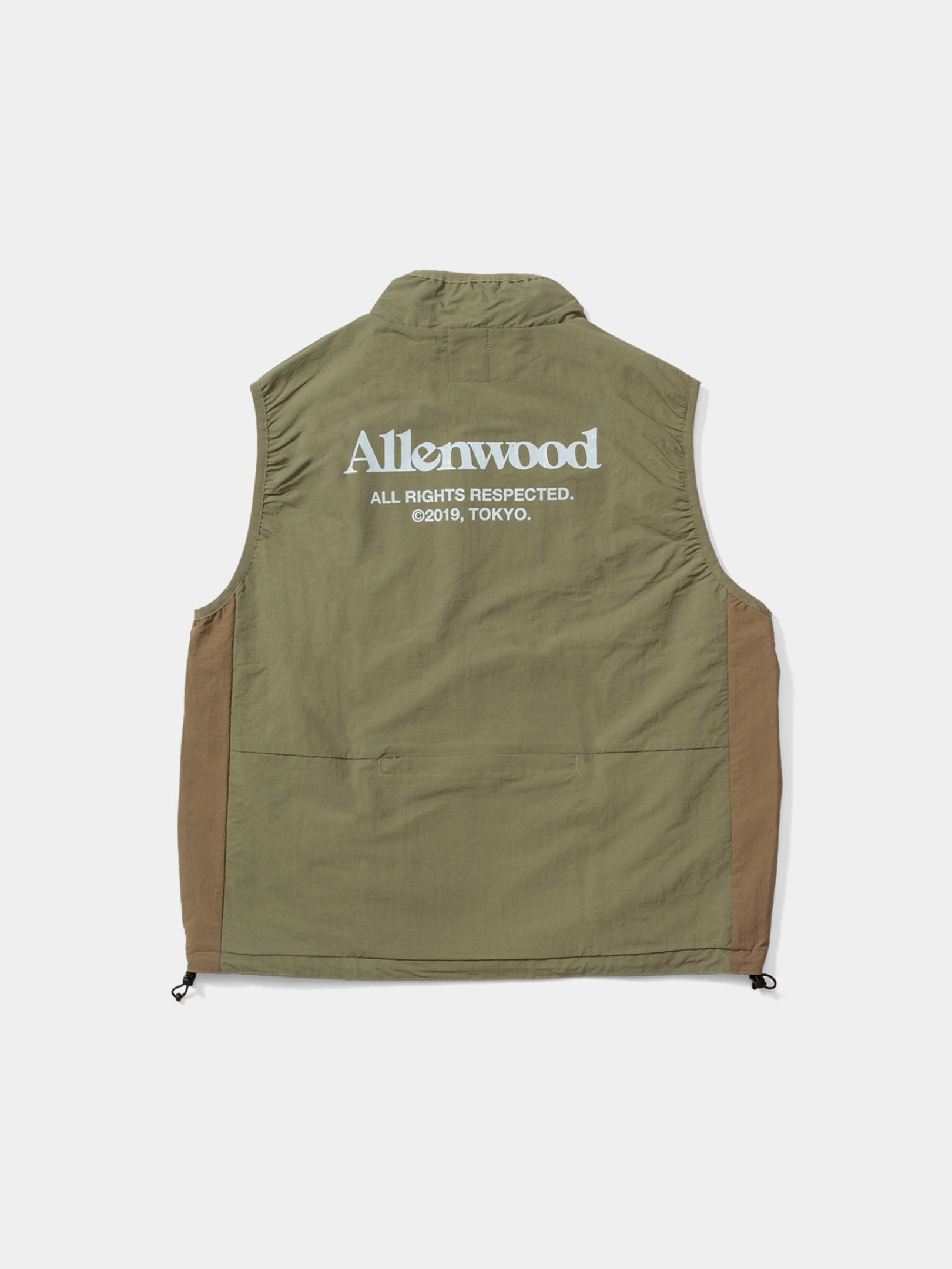 Nylon Packable Vest [Moss/Light Brown]