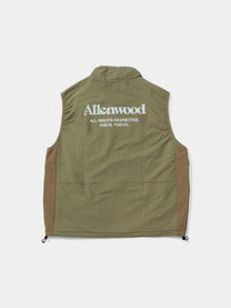 Nylon Packable Vest [Moss/Light Brown]