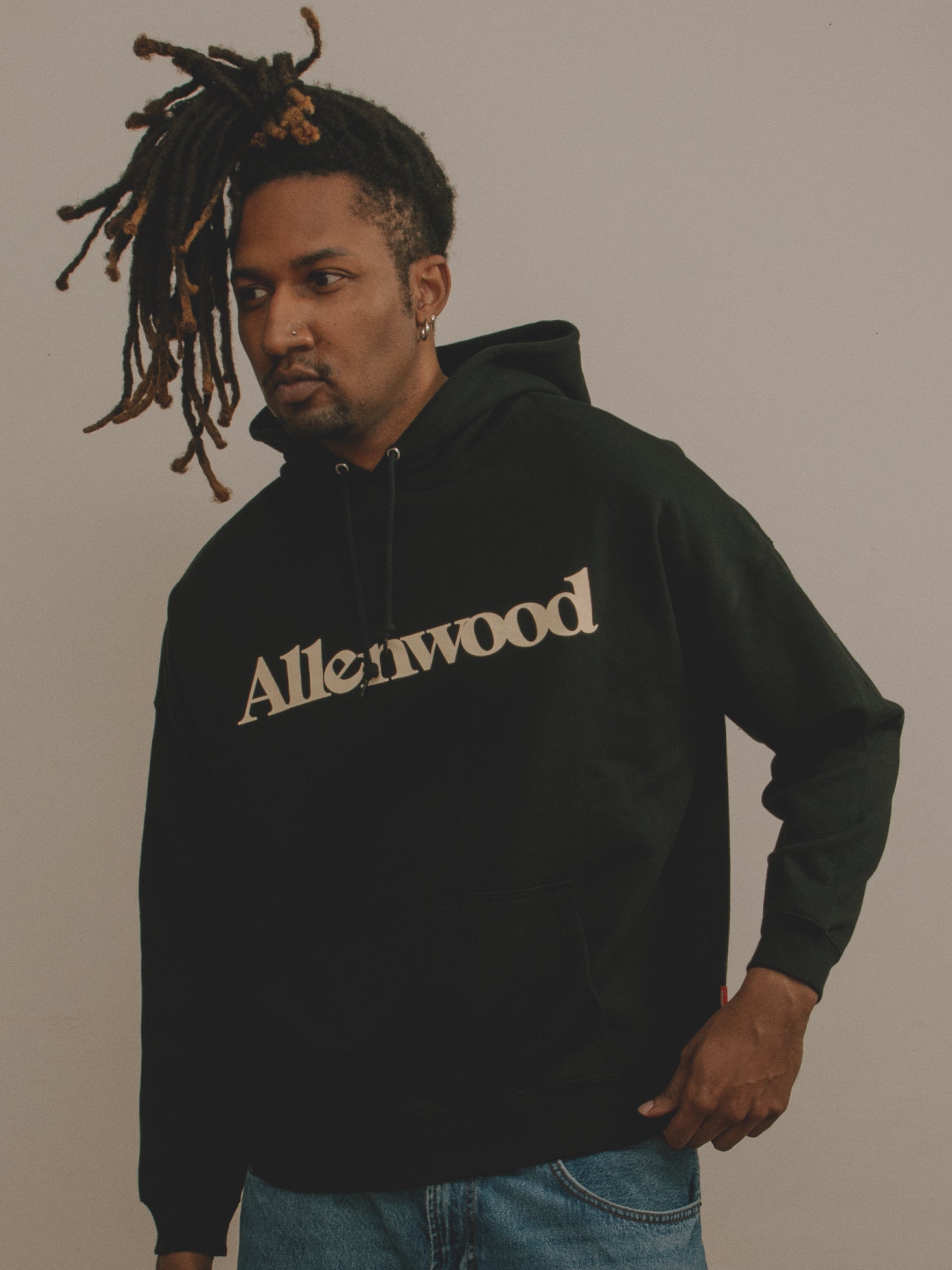 Logo Oversized Hoodie [Black]