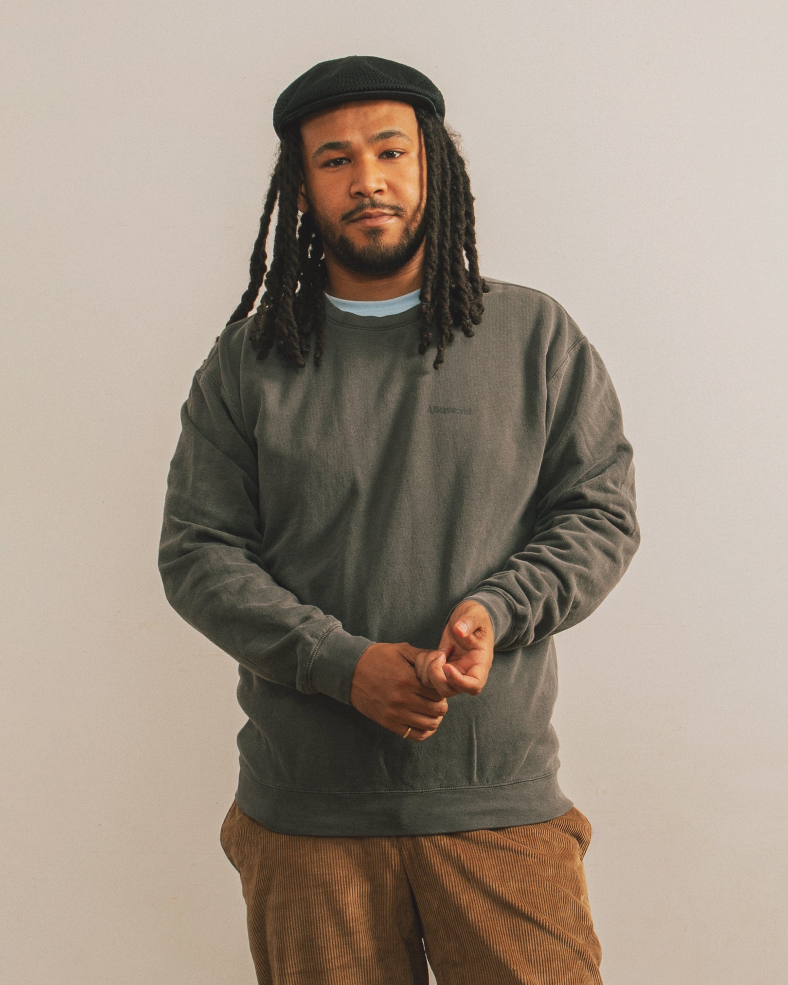 Garment Dyed Crew Sweat [Pepper]