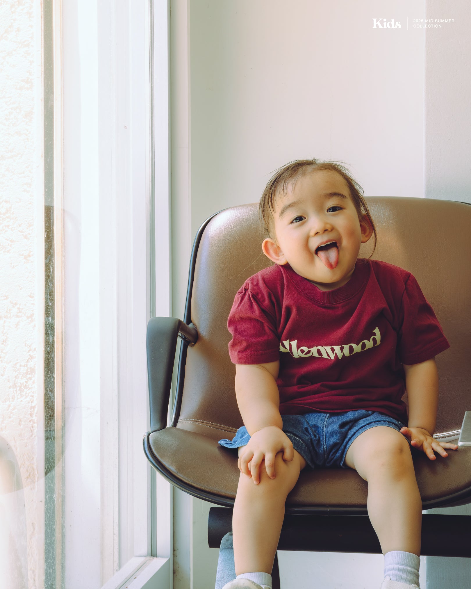 【KIDS】Logo T-shirt [Burgundy]