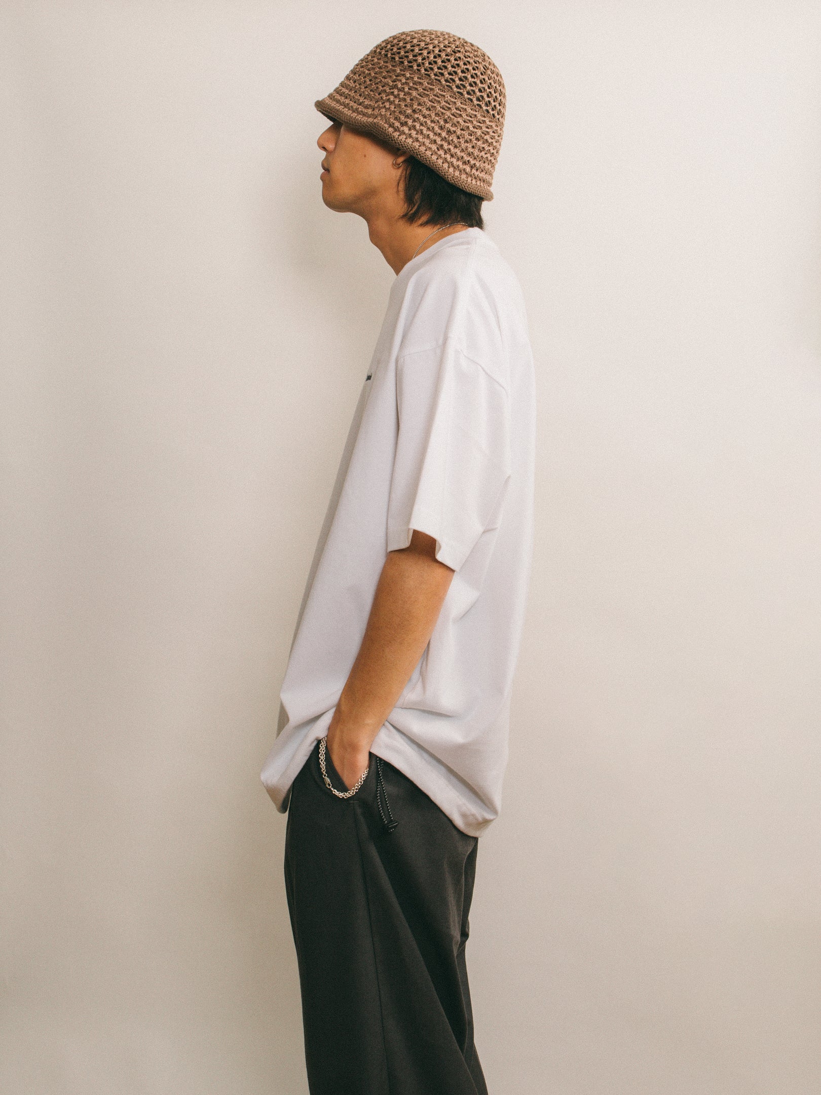 Logo Drawcord Tee [White]