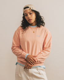 Garment Dyed Crew Sweat [Peach]
