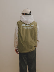 Nylon Packable Vest [Moss/Light Brown]