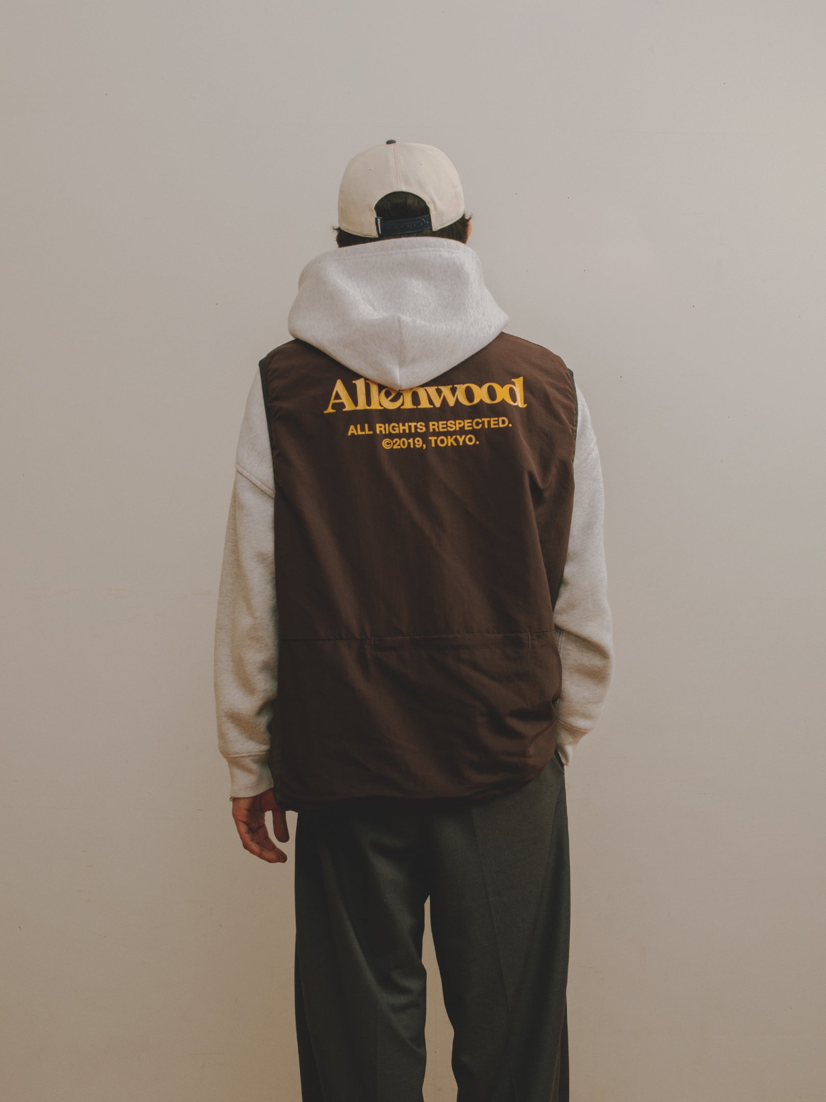 Nylon Packable Vest [Brown/Olive]