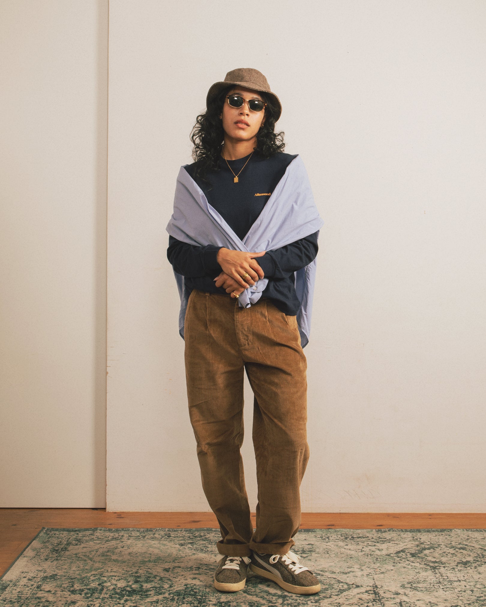 Logo L/S Tee [Navy]