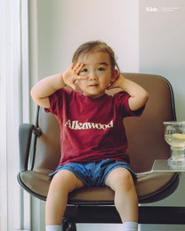 【KIDS】Logo T-shirt [Burgundy]