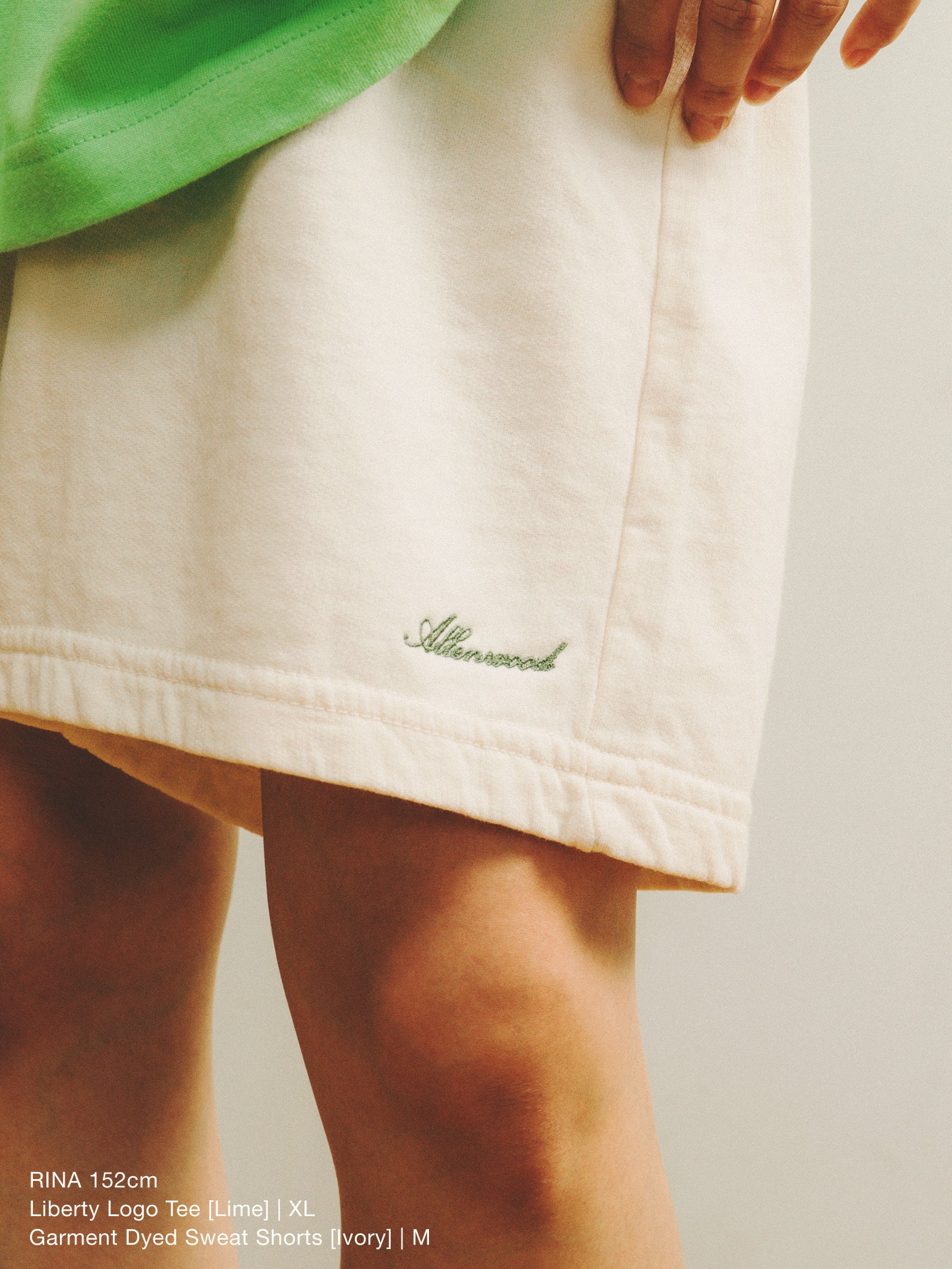 Garment Dyed Sweat Shorts [Ivory]