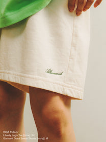 Garment Dyed Sweat Shorts [Ivory]