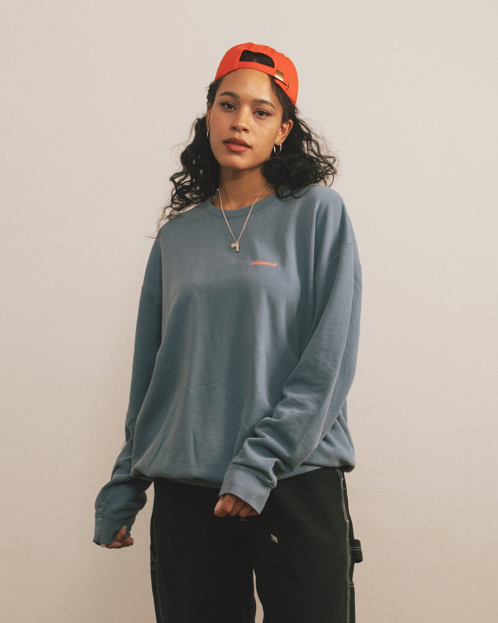 Garment Dyed Crew Sweat [Blue Jean]