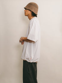 Logo Drawcord Tee [White]