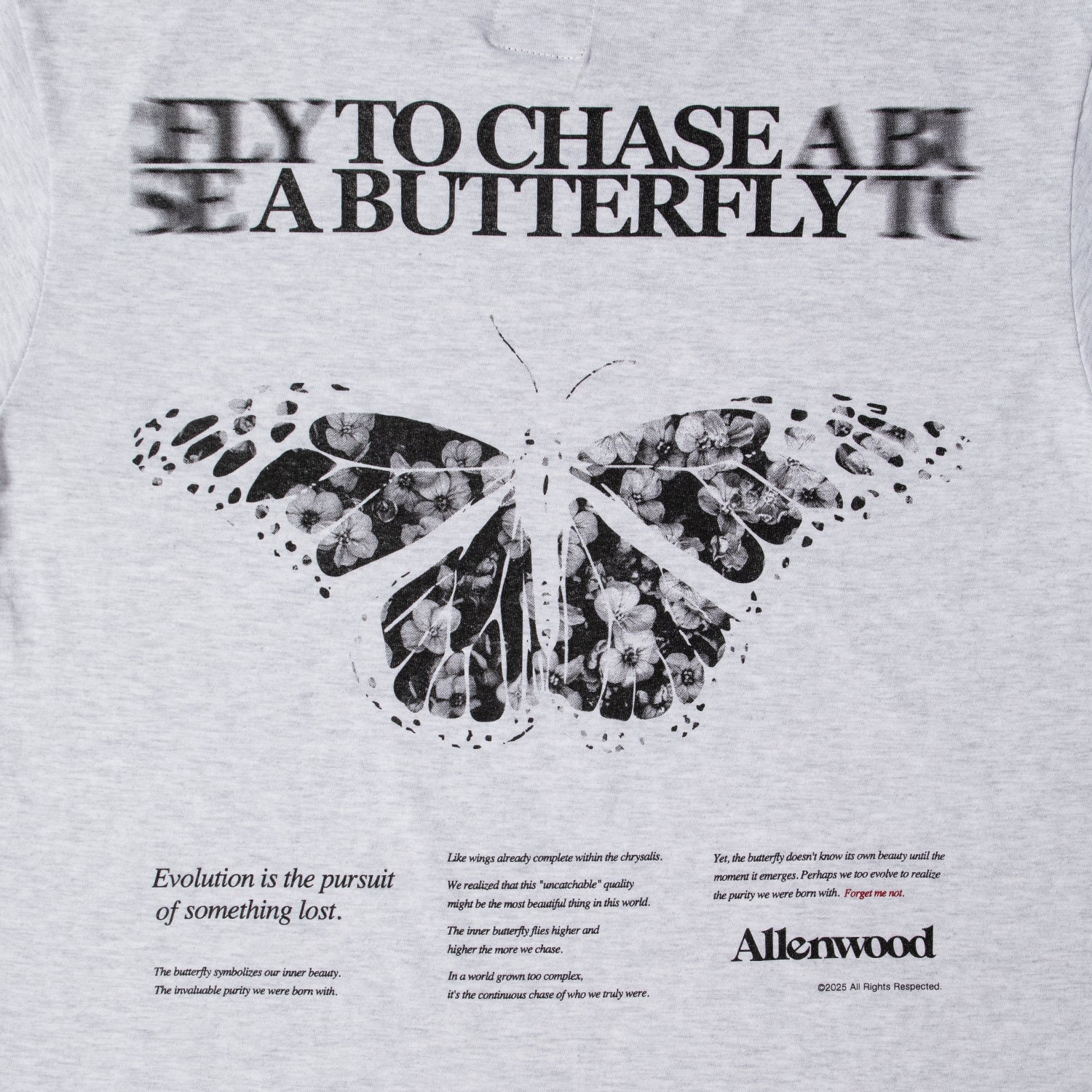 Forget Me Not T-shirt [Ash Gray]
