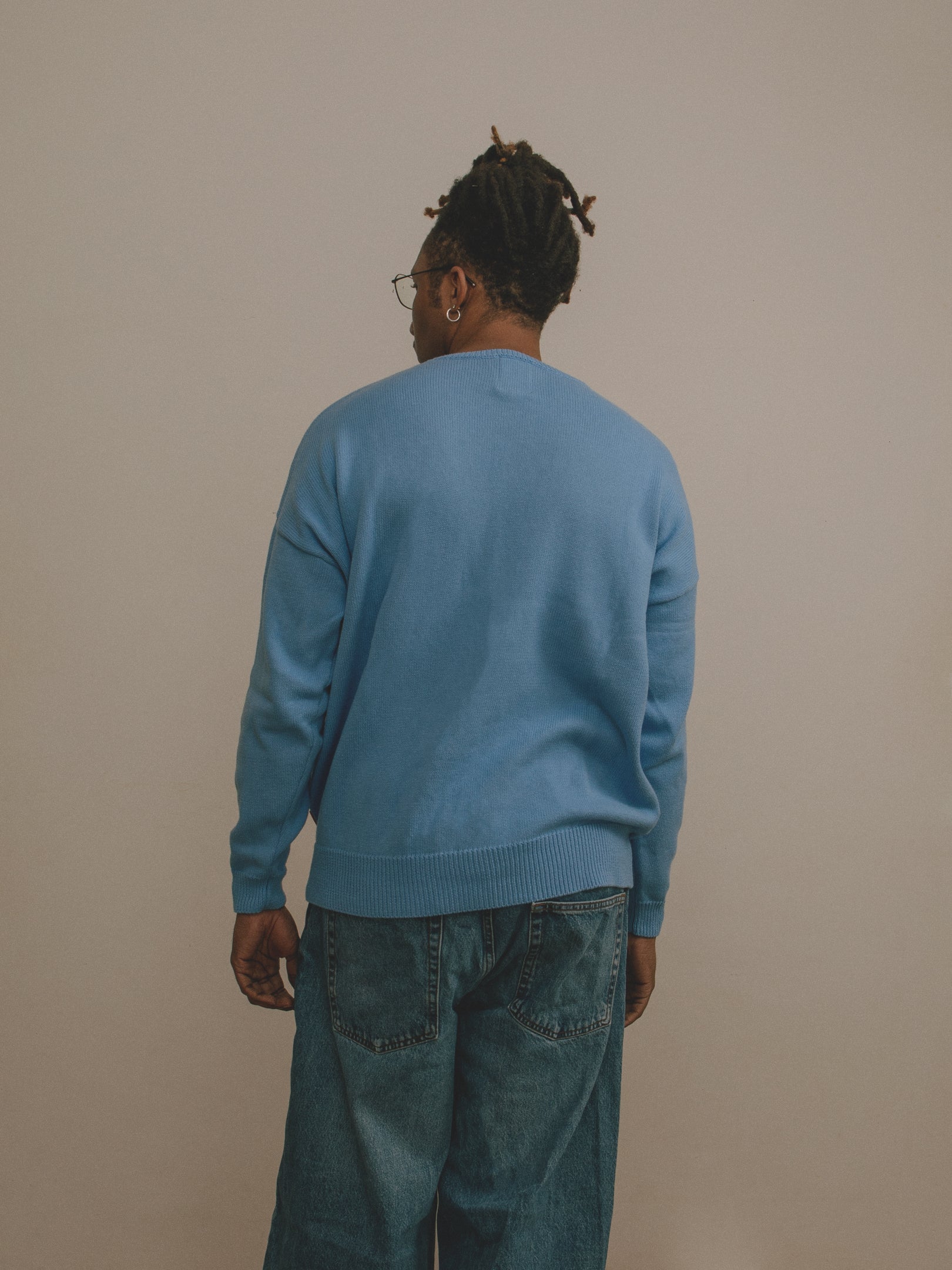 Logo Knit [Sax Blue]