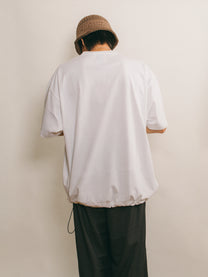 Logo Drawcord Tee [White]