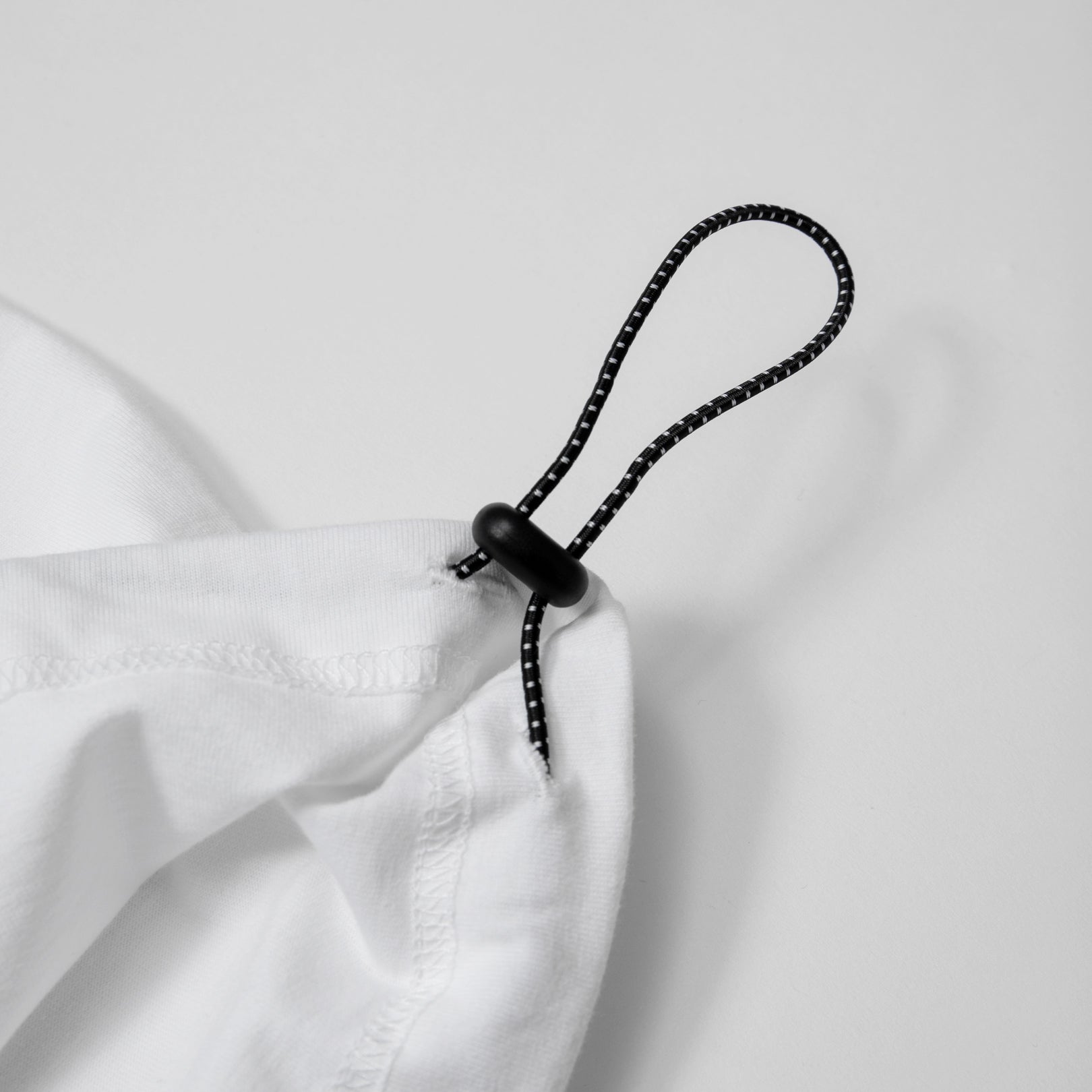 Logo Drawcord Tee [White]