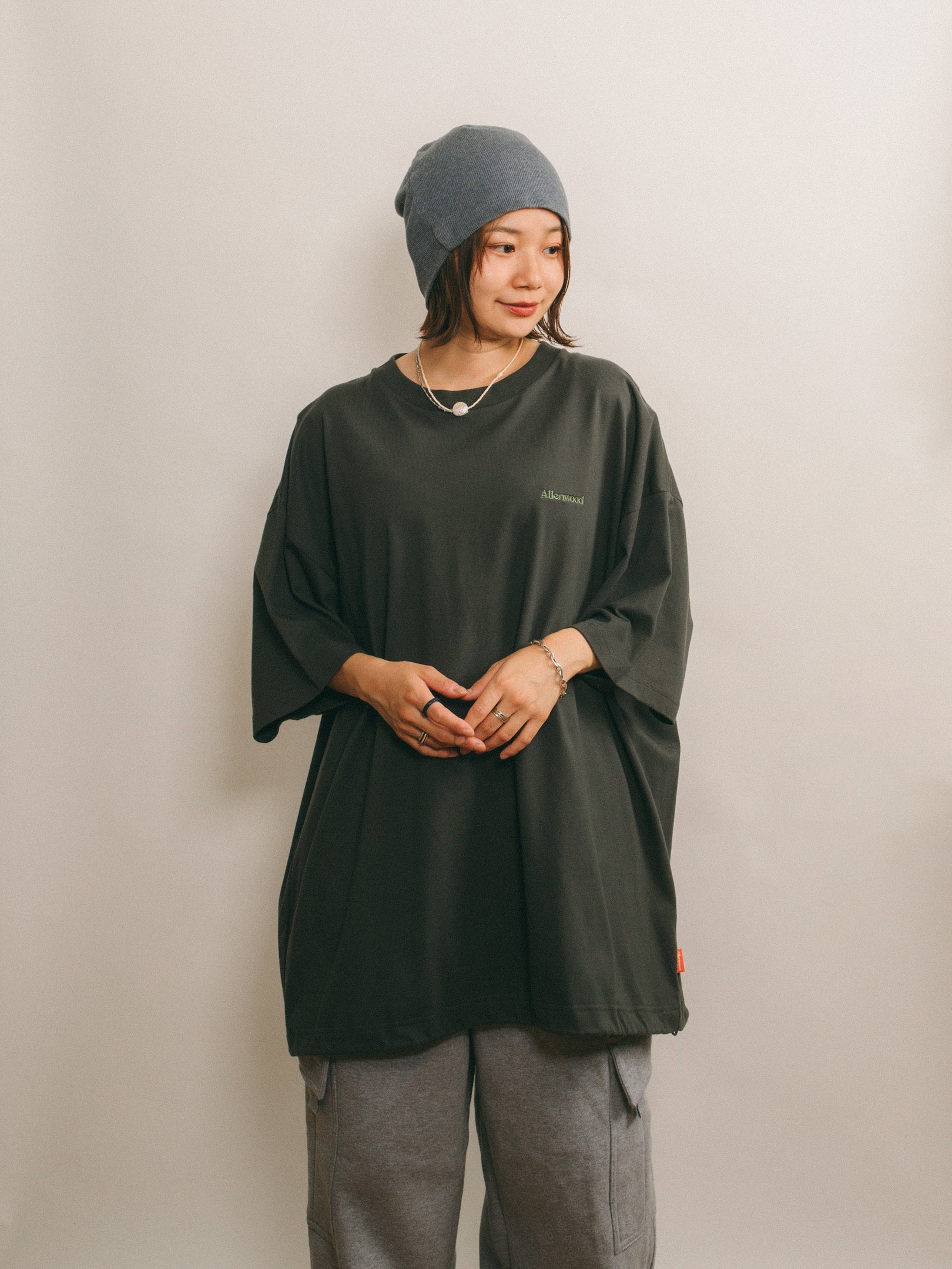 Logo Drawcord Tee [Charcoal]