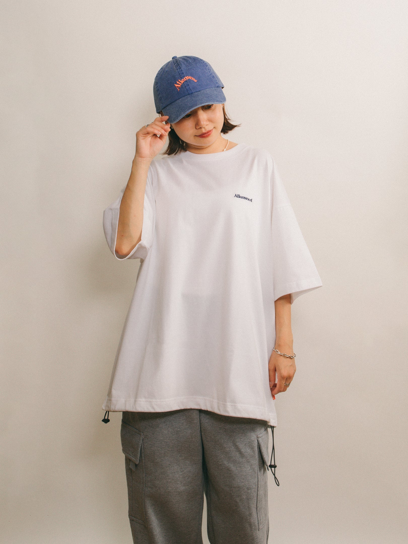 Logo Drawcord Tee [White]