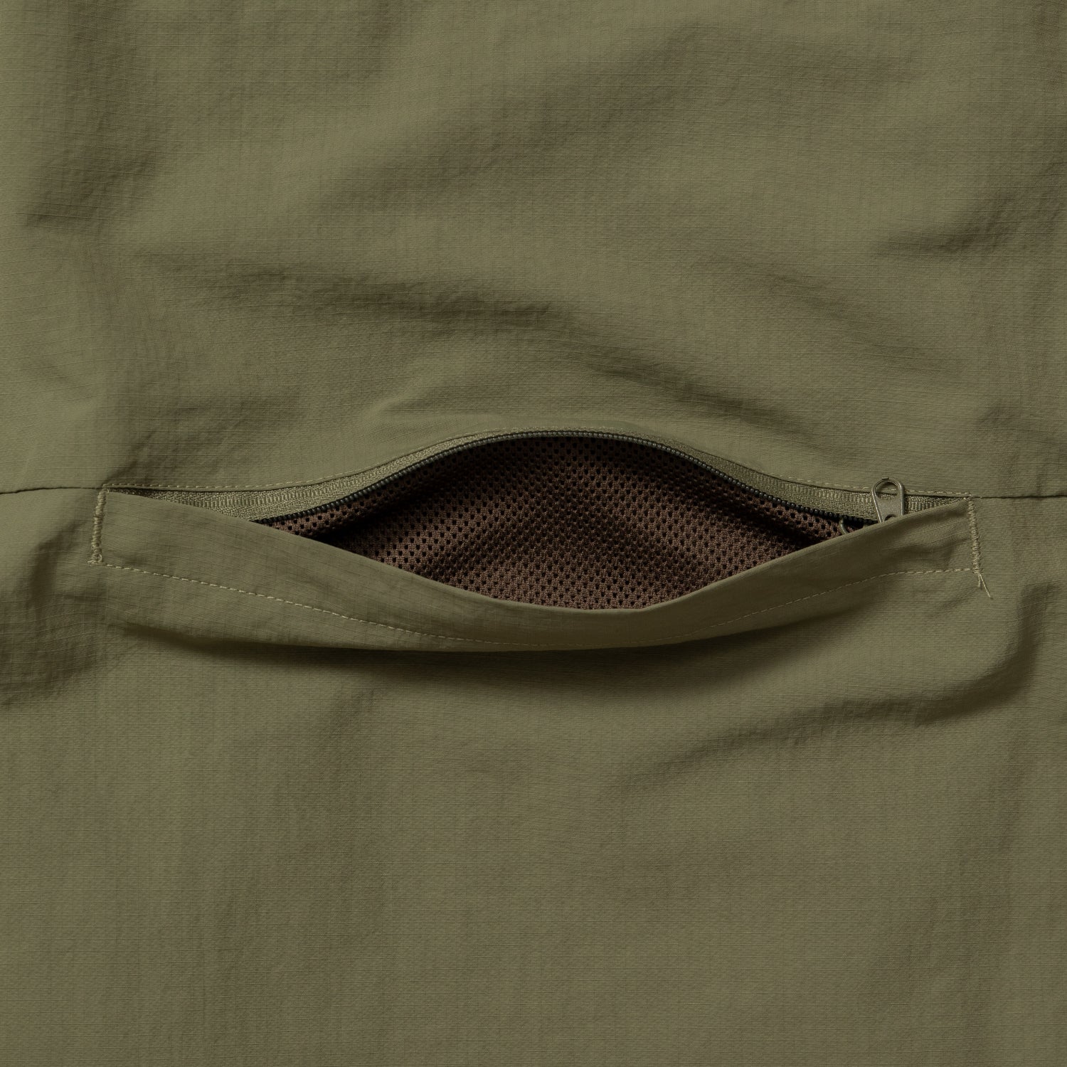 Nylon Packable Vest [Moss/Light Brown]