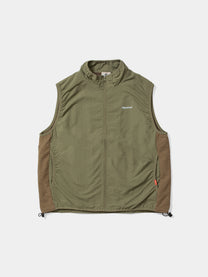 Nylon Packable Vest [Moss/Light Brown]