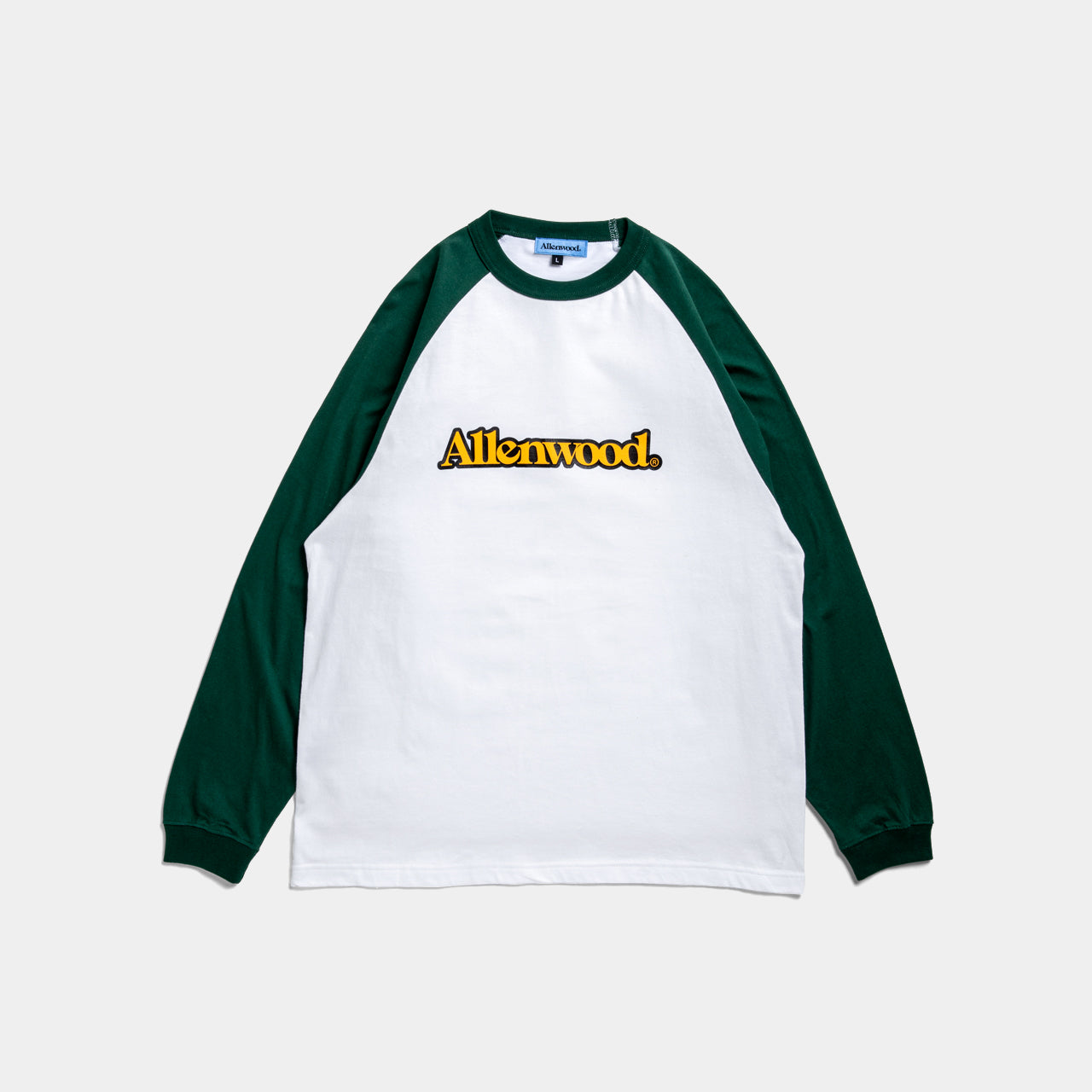 Logo Raglan Sleeve L/S T-shirt [White/Green]